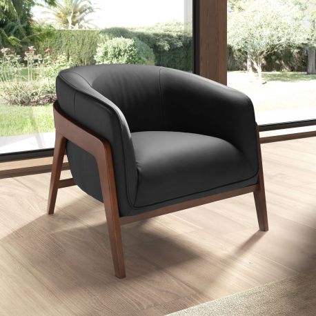 Fotolii - Fotoliu cu design modern piele naturala Black