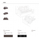 Canapele - Canapea 3 locuri, functie relax, tapitat cu piele Chocolate Brown