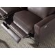 Canapele - Canapea 3 locuri, functie relax, tapitat cu piele Chocolate Brown