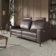 Canapele - Canapea 3 locuri, functie relax, tapitat cu piele Chocolate Brown