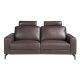 Canapele - Canapea 3 locuri, functie relax, tapitat cu piele Chocolate Brown