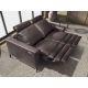 Canapele - Canapea 2 locuri, functie relax, tapitat cu piele Chocolate Brown