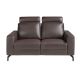 Canapele - Canapea 2 locuri, functie relax, tapitat cu piele Chocolate Brown