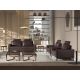 Fotolii - Fotoliu cu functia relax, tapitat cu piele Chocolate Brown