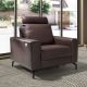 Fotolii - Fotoliu cu functia relax, tapitat cu piele Chocolate Brown