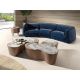 Canapele - Canapea 3 locuri modern LUX, tapitat cu catifea Albastru inchis