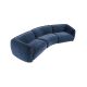 Canapele - Canapea 3 locuri modern LUX, tapitat cu catifea Albastru inchis