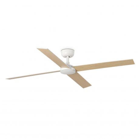 Lustre cu ventilator - Ventilator tavan cu telecomanda RUDDER 4 L alb/frasin
