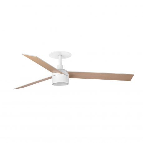 Lustre cu ventilator - Lustra LED cu Ventilator incastrabil tavan cu telecomanda RUDDER TEK 3 L alb/frasin 3000K