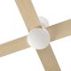 Lustre cu ventilator - Ventilator tavan smart sistem TUYA si telecomanda RUDDER 4 L alb/frasin