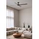 Lustre cu ventilator - Ventilator tavan smart sistem TUYA si telecomanda RUDDER 4 L negru/nuc