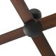 Lustre cu ventilator - Ventilator tavan smart sistem TUYA si telecomanda RUDDER 4 L negru/nuc