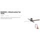 Lustre cu ventilator - Ventilator tavan smart sistem TUYA si telecomanda RUDDER 4 L negru/nuc