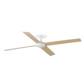 Lustre cu ventilator - Ventilator tavan incastrabil cu telecomanda RUDDER 4 L alb/frasin