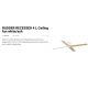 Lustre cu ventilator - Ventilator tavan incastrabil cu telecomanda RUDDER 4 L alb/frasin