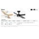 Lustre cu ventilator - Lustra cu Ventilator tavan si telecomanda RUDDER 4 L alb/frasin 3000K