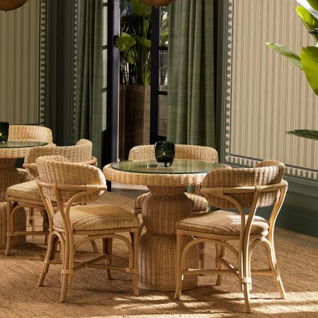 Mese dining - Masa bistro rotunda design LUX din ratan Tiago 80cm