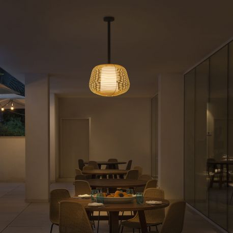 Pendule - Lustra iluminat exterior decorativ IP65 NARA M bej