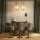 Scaune Bar - Scaun de bar pivotant design LUX Carleton, camari green