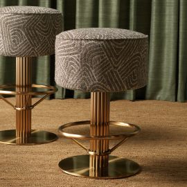 Scaune Bar - Scaun de bar pivotant design LUX Carleton, camari green