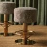 Scaun de bar pivotant design LUX Carleton, camari green