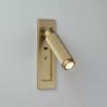 Aplica cu reader LED incastrabila perete Kings Cross aurie