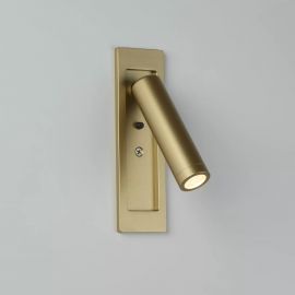 Aplice, corpuri de iluminat pentru pereti - Aplica cu reader LED incastrabila perete Marylebone aurie