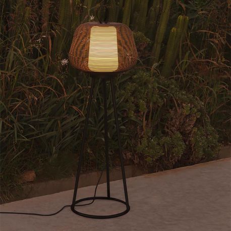 Lampi decorative si solare - Lampa de podea iluminat exterior decorativ IP65 NARA maro ruginiu