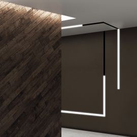 Profil Trimless, Corp de iluminat liniar incastrabil 34MM 58CM ON/OFF