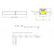 Lustre / Pendule spatii comerciale - Profil Trimless, Corp de iluminat liniar incastrabil 34MM 170CM ON/OFF