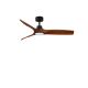 Lustre cu ventilator - Lustra LED cu Ventilator si telecomanda HOVER D-132cm negru/ lemn inchis