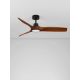 Lustre cu ventilator - Lustra LED cu Ventilator si telecomanda HOVER D-132cm negru/ lemn inchis