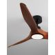 Lustre cu ventilator - Lustra LED cu Ventilator si telecomanda HOVER D-132cm negru/ lemn inchis