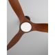 Lustre cu ventilator - Lustra LED cu Ventilator si telecomanda HOVER D-132cm negru/ lemn inchis