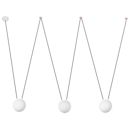 Pendule, Lustre suspendate - Pendul stil minimalist MINE PC SPACE alb 3L