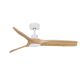 Lustre cu ventilator - Lustra LED cu Ventilator si telecomanda HOVER D-132cm alb/ lemn natur