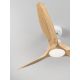 Lustre cu ventilator - Lustra LED cu Ventilator si telecomanda HOVER D-132cm alb/ lemn natur