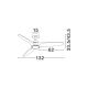 Lustre cu ventilator - Lustra LED cu Ventilator si telecomanda HOVER D-132cm alb/ lemn natur