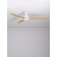 Lustre cu ventilator - Lustra LED cu Ventilator si telecomanda NELLY D-132cm alb/ lemn natur