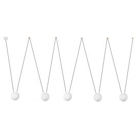 Lustra/Pendul stil minimalist MINE PC SPACE alb 5L