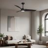 Lustra LED cu Ventilator si telecomanda FARGO D-132cm negru