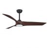 Lustra LED cu Ventilator si telecomanda FARGO D-132cm negru/ nuc