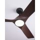 Lustre cu ventilator - Lustra LED cu Ventilator si telecomanda FARGO D-132cm negru/ nuc
