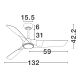 Lustre cu ventilator - Lustra LED cu Ventilator si telecomanda FARGO D-132cm alb