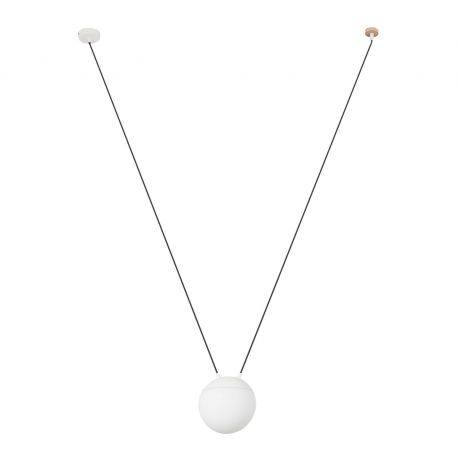 Pendule, Lustre suspendate - Pendul stil minimalist MINE GLASS SPACE alb 1L