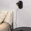 Aplica de perete minimalista CORB USB C neagra