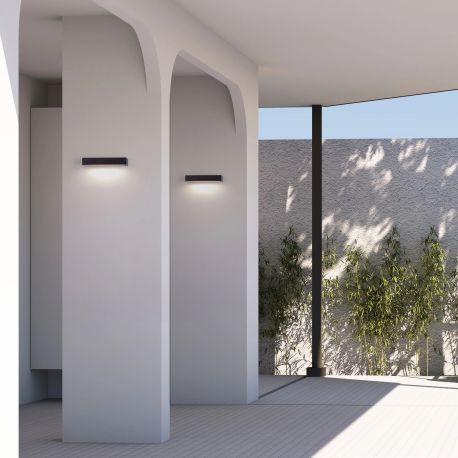 Aplice - Aplica LED CCT ambientala de exterior IP65 LANE neagra 13W