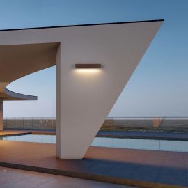Aplice - Aplica LED CCT ambientala de exterior IP65 LANE corten 19W