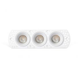 Spoturi tavan fals - Corp incastrabil cu 3 Spoturi directionabile trimless FLIC 3L alb MR11 GU10