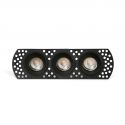 Corp incastrabil cu 3 Spoturi directionabile trimless FLIC 3L negru MR11 GU10